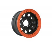 Диск усиленный УАЗ стальной черный 5x139,7 8xR17 d110 ET-19 с бедлоком (оранжевый)