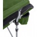 Кресло PREMIER складное, твердые тканевые подлокотники (зеленый/черный), нагрузка 100 кг