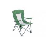 Кресло PREMIER складное, твердые тканевые подлокотники (бирюзовый/белый), нагрузка 200 кг